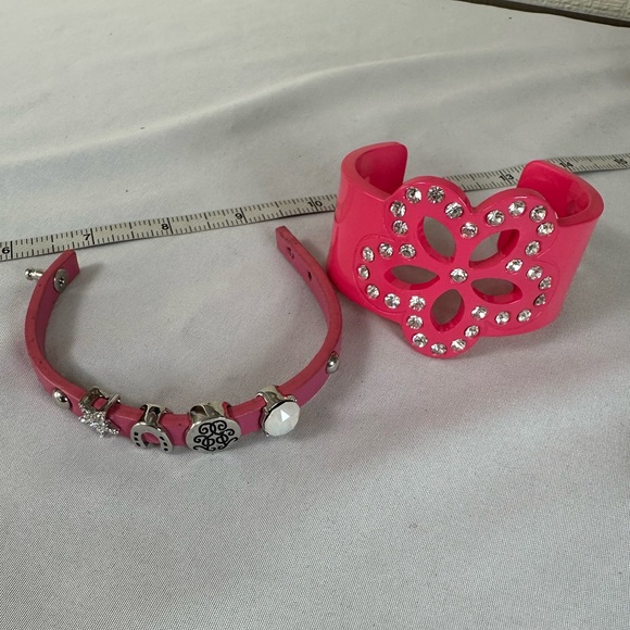 Two pink bracelets with rhinestones and charms - Picture 3 of 4